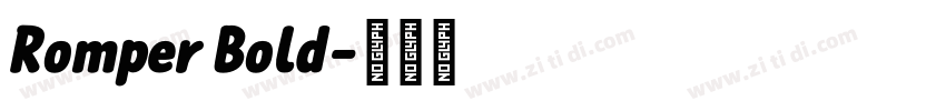 Romper Bold字体转换